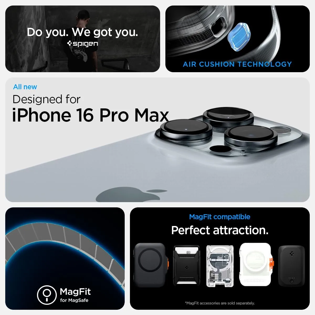 Spigen for iPhone 16 Pro Max Case, Ultra Hybrid MagFit [Compatible with Magsafe] [Anti-Yellowing] [Military-Grade Protection] - Neo One