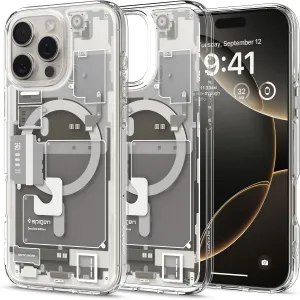 Spigen for iPhone 16 Pro Max Case, Ultra Hybrid MagFit [Compatible with Magsafe] [Anti-Yellowing] [Military-Grade Protection] - Zero One Natural Titanium