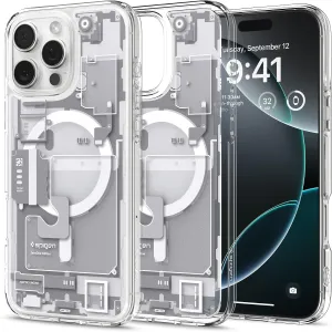 Spigen for iPhone 16 Pro Max Case, Ultra Hybrid MagFit [Compatible with Magsafe] [Anti-Yellowing] [Military-Grade Protection] - Zero One White