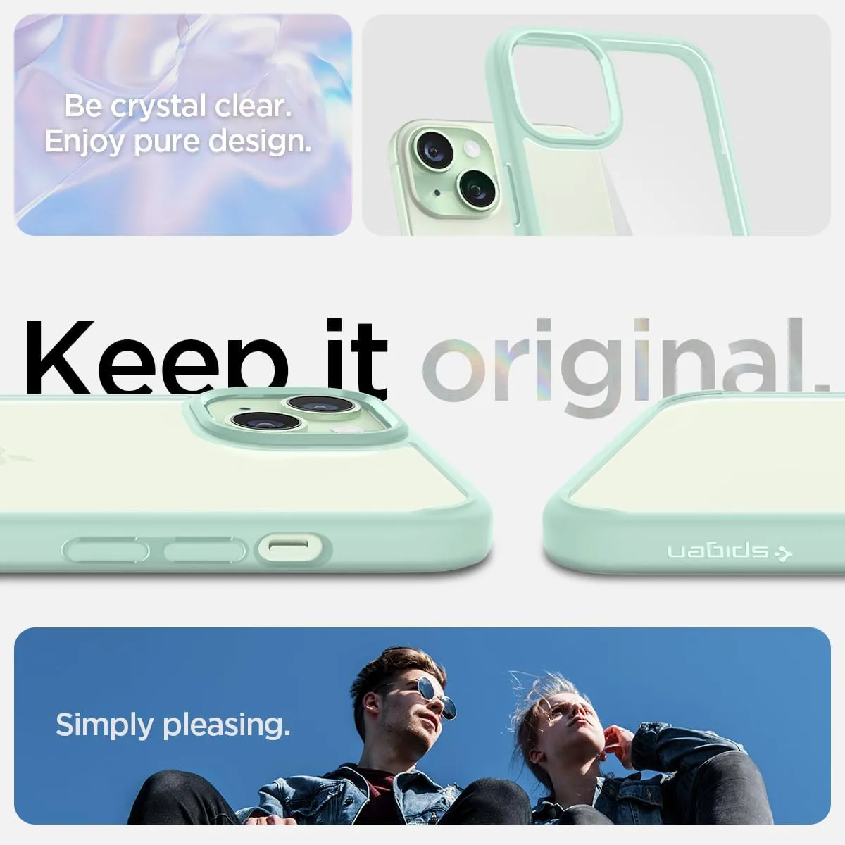 Spigen Ultra Hybrid Designed for iPhone 15 Case (2023) [Anti-Yellowing], [Military-Grade Protection] - Apple Green