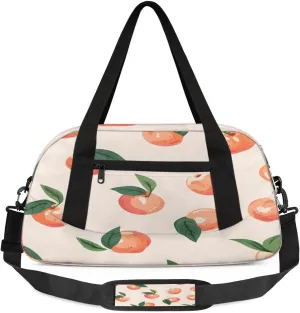 Sport Duffel Bag Sweet Peach Kids Gym Bag Weekender Overnight Bags for Boys Girls Teens Carry On Workout Travel Bag
