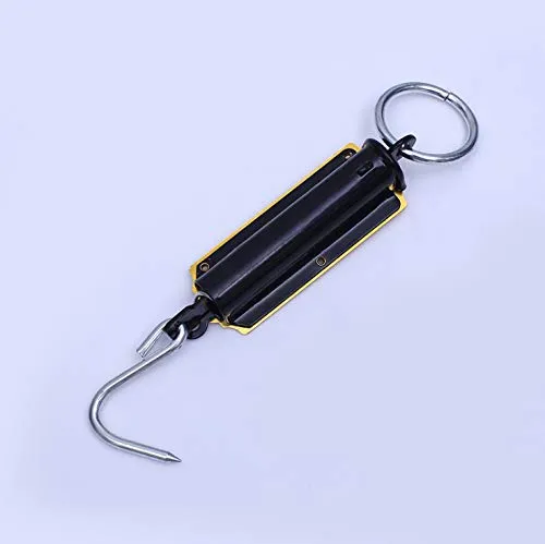 Spring Balance Fish Scales, Pocket Mechanical Spring Balance Weighing Scale with Hanging Loop for Home Kitchen Luggage Fishing (150KG)