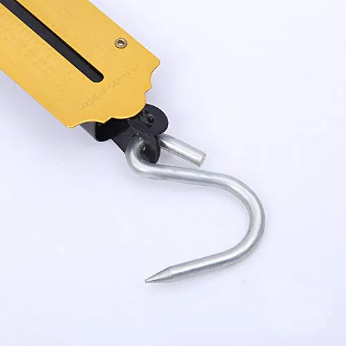 Spring Balance Fish Scales, Pocket Mechanical Spring Balance Weighing Scale with Hanging Loop for Home Kitchen Luggage Fishing (150KG)