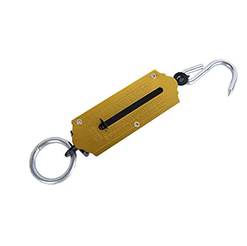 Spring Balance Fish Scales, Pocket Mechanical Spring Balance Weighing Scale with Hanging Loop for Home Kitchen Luggage Fishing (150KG)