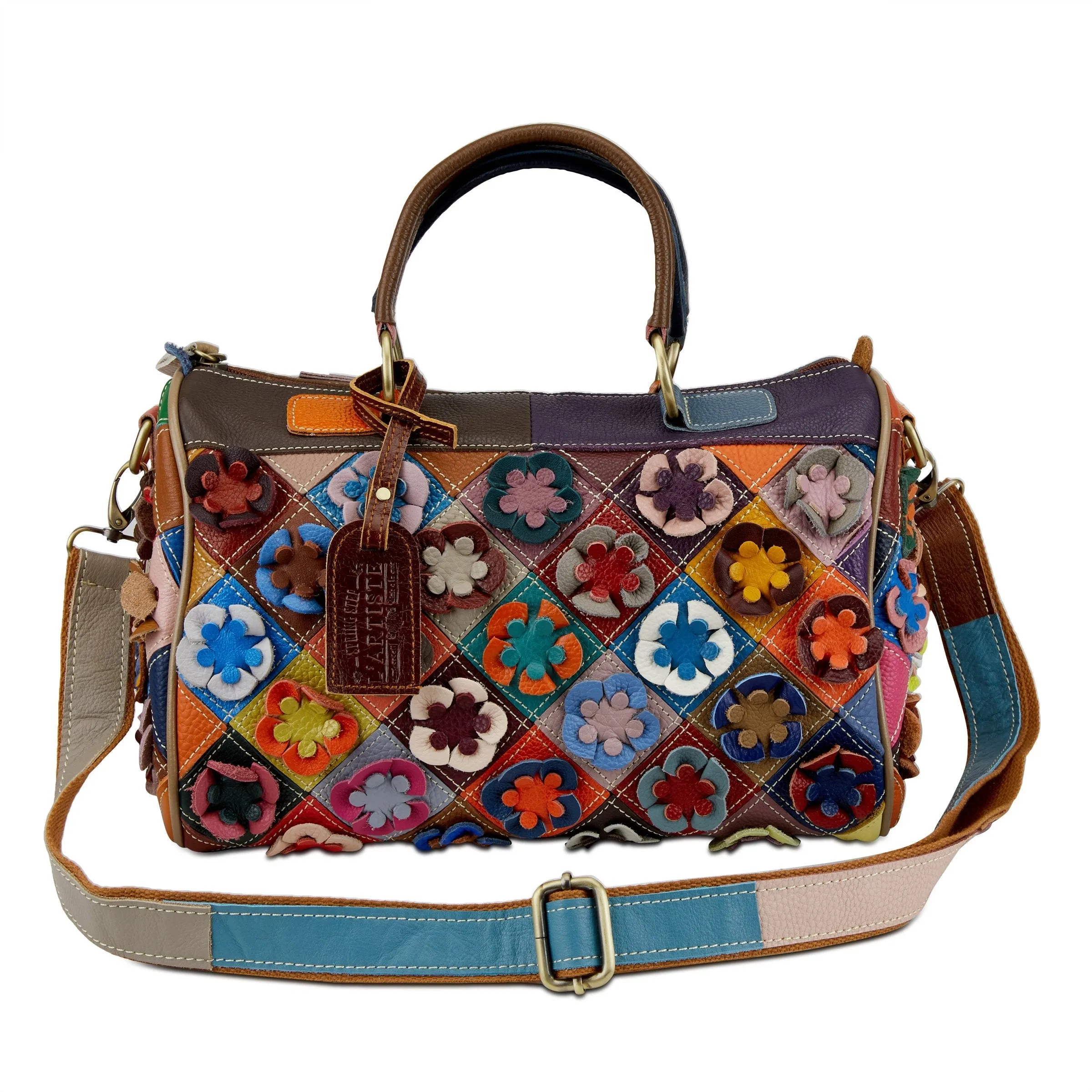 Spring Step Shoes L'Artiste Hb Safarique Handbag Multi Colored Leather Satchel