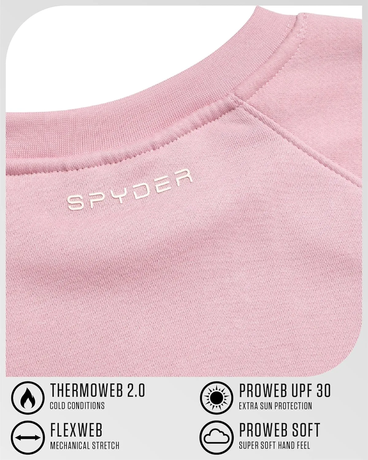 Spyder Women's Crewneck Pullover Sweater - Soft Fleece Long Sleeve Raglan Sweater for Women (Sizes: S-3X)
