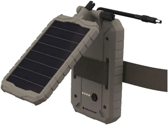 Stealth Cam Durable Sol-Pak 3X Solar Battery Pack | 12V Solar Power Panel, 3000 MAH Rechargeable Battery & 10ft Insulated Cable | Compatible with All Wireless/Cellular Trail Cameras