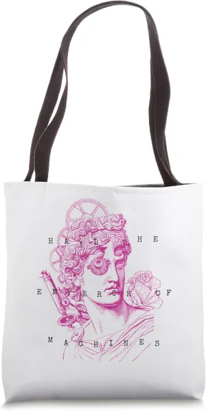 Steampunk Aesthetic Encyclopedia Mechanical Greek Statue Tote Bag
