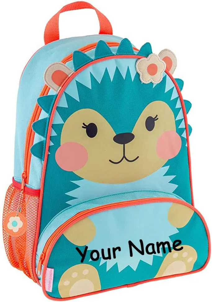 Stephen Joseph Kids Day Bag - Personalized Shoulder Bag - Hedgehog Sidekick Tote - Back to School Travel Bag with Custom Name