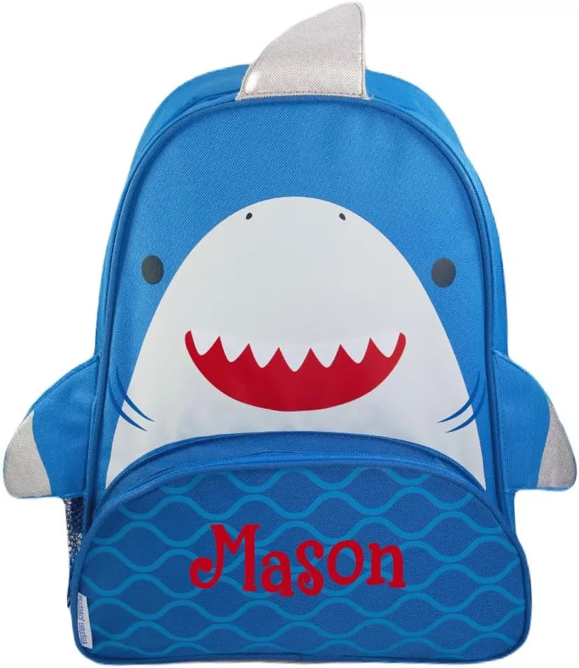 Stephen Joseph Kids Day Bag - Personalized Shoulder Bag - Shark Sidekick Tote - Back to School Travel Bag with Custom Name