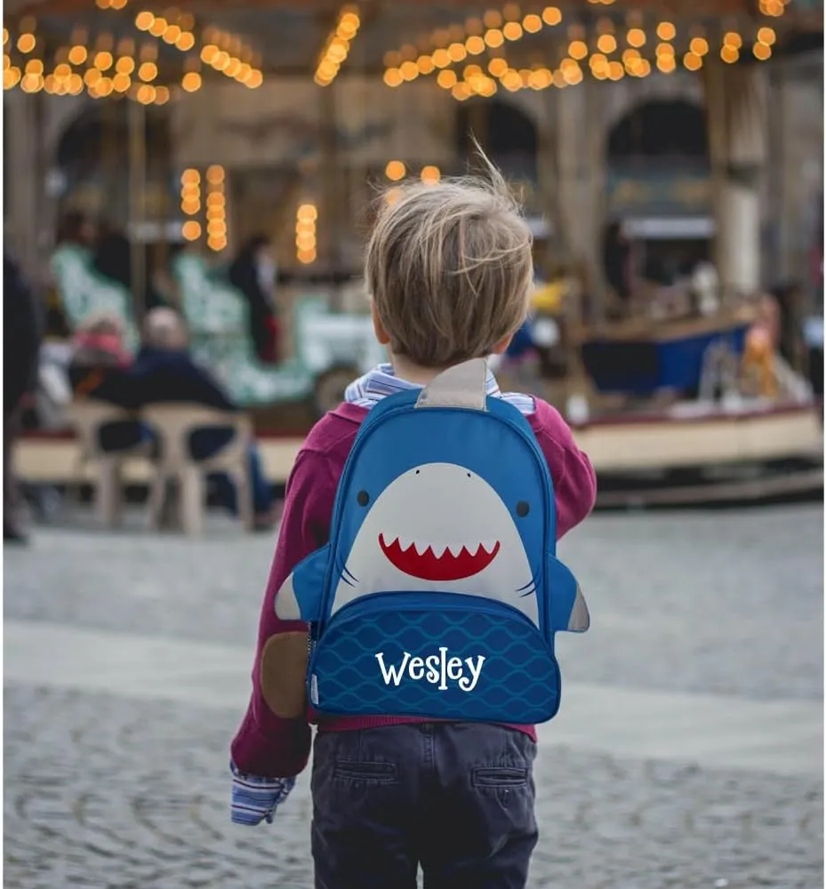Stephen Joseph Kids Day Bag - Personalized Shoulder Bag - Shark Sidekick Tote - Back to School Travel Bag with Custom Name