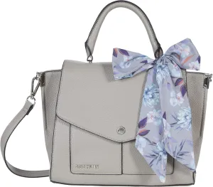 Steve Madden Winston Top-Handle Satchel w/Scarf Cool Grey/Scarf/Wren Grey One Size