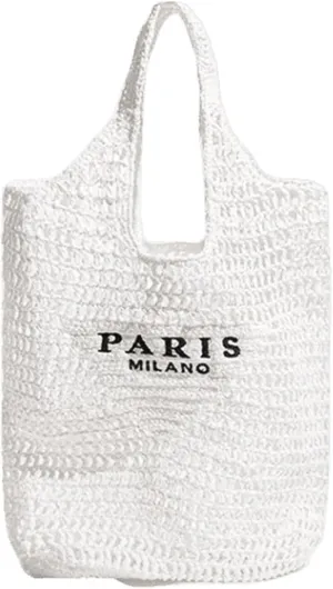 Straw Beach Bag for Women, Woven Tote Bag Hollow Shoulder Bag Large Hobo Bag Handbag Summer Travel Bag