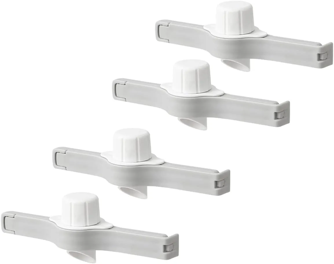Sturdy Pp Food Bag Sealing Clamps Snack Food Pour Spouts 4 Pack for Travel Home Use