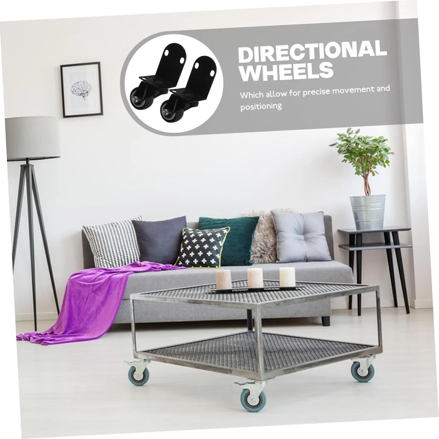 Sturdy Quiet Casters for Furniture Cabinets Rolling Attachments for Duffel Bags