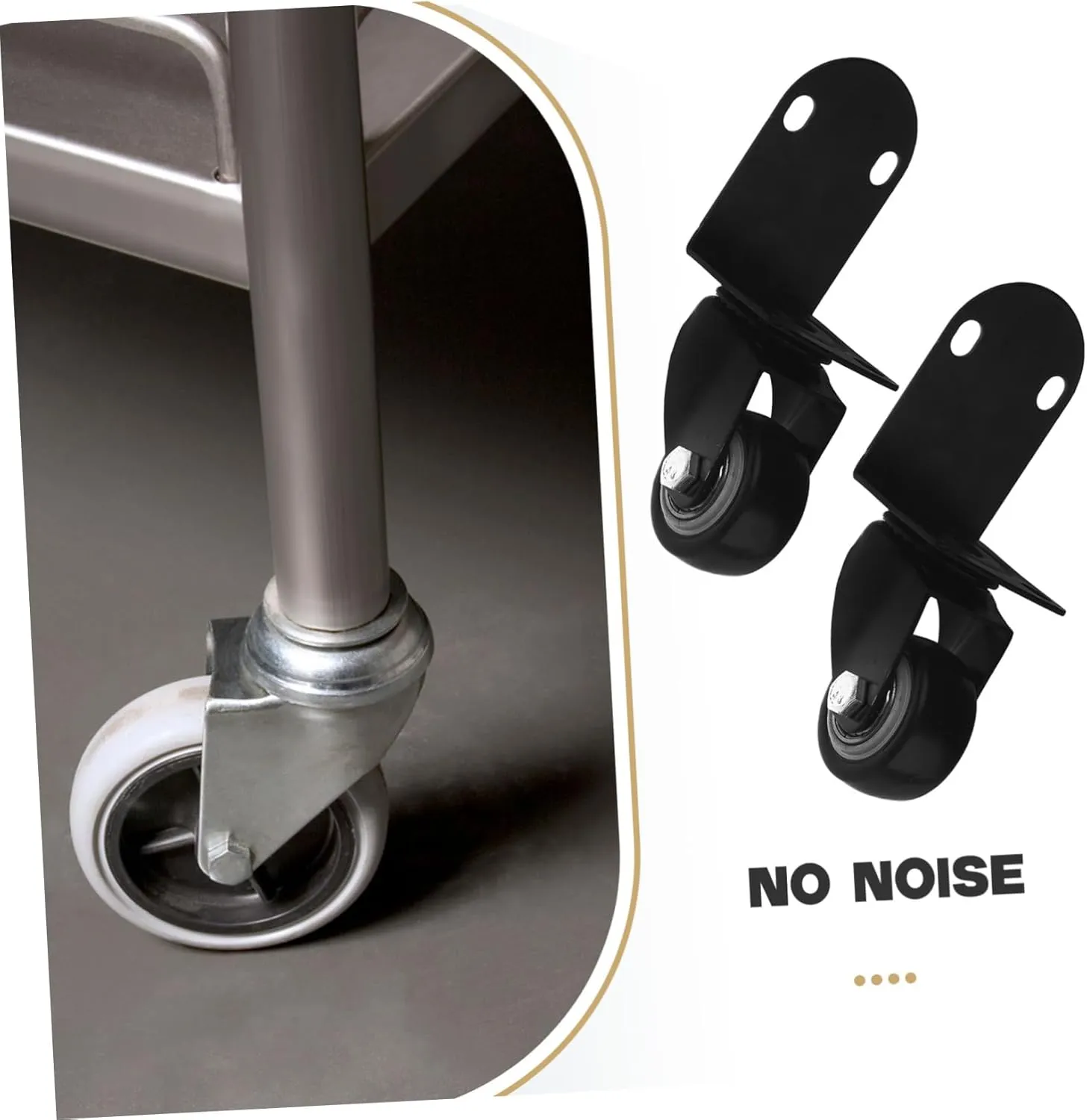 Sturdy Quiet Casters for Furniture Cabinets Rolling Attachments for Duffel Bags