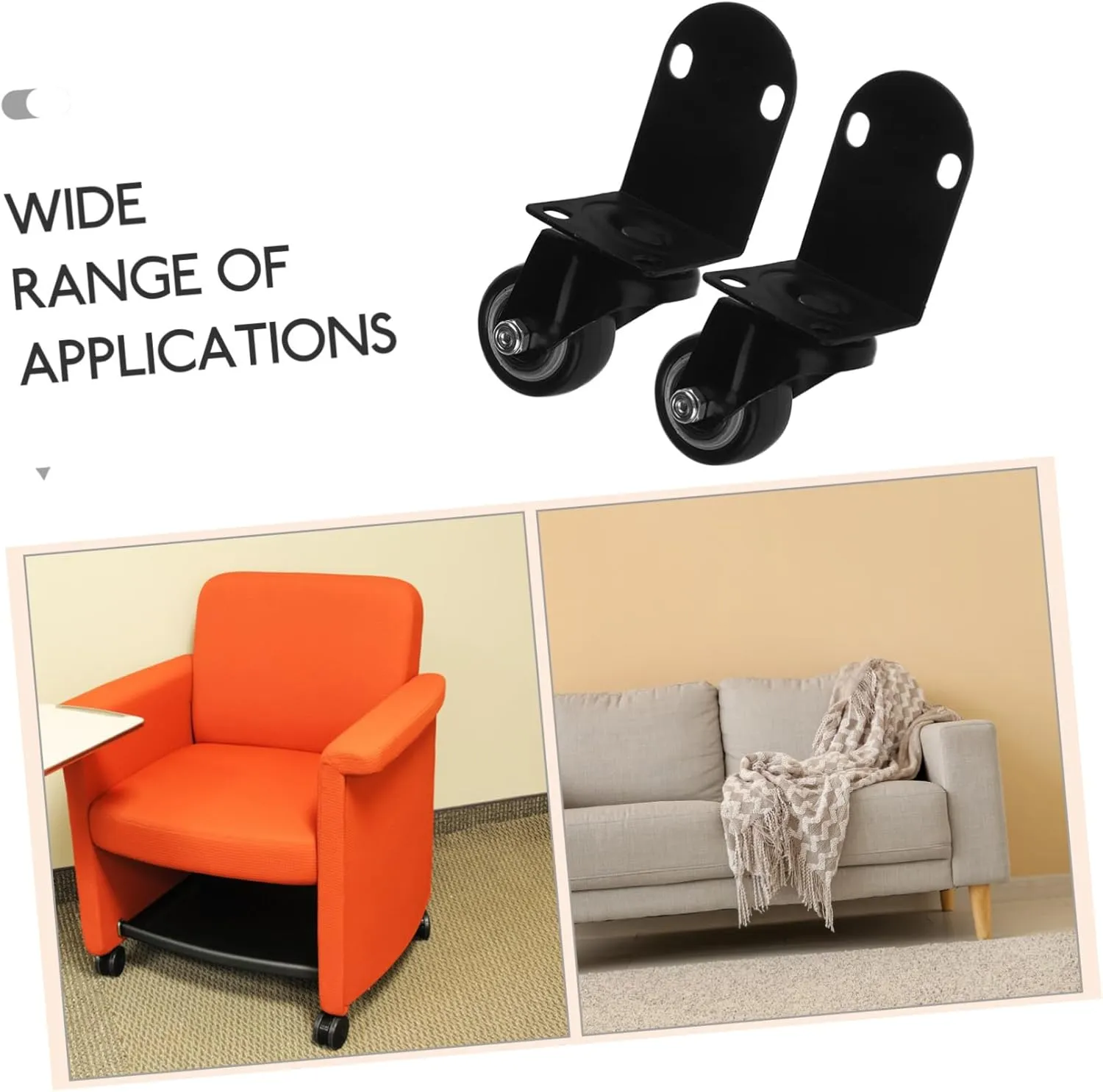 Sturdy Quiet Casters for Furniture Cabinets Rolling Attachments for Duffel Bags