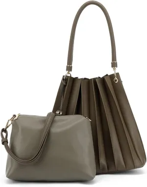 Style Strategy PU Leather 2-in-1 Hobo with Crossbody Bag - Fashion Handbag Shoulder 2 pcs Purse Set for Women