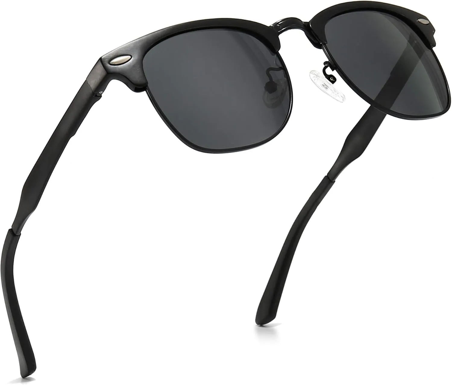 SUNGAIT Polarized Sunglasses for Men and Women, Classic Half-Frame Retro Shades for Driving, Travel, and Outdoor Activities