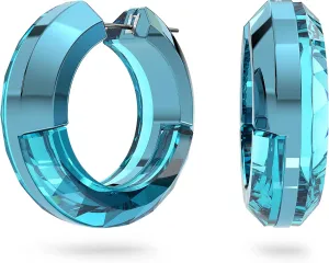 Swarovski Lucent Hoop Earrings, Blue Crystal Cut Hoop Earrings, Part of the Swarovski Lucent Collection