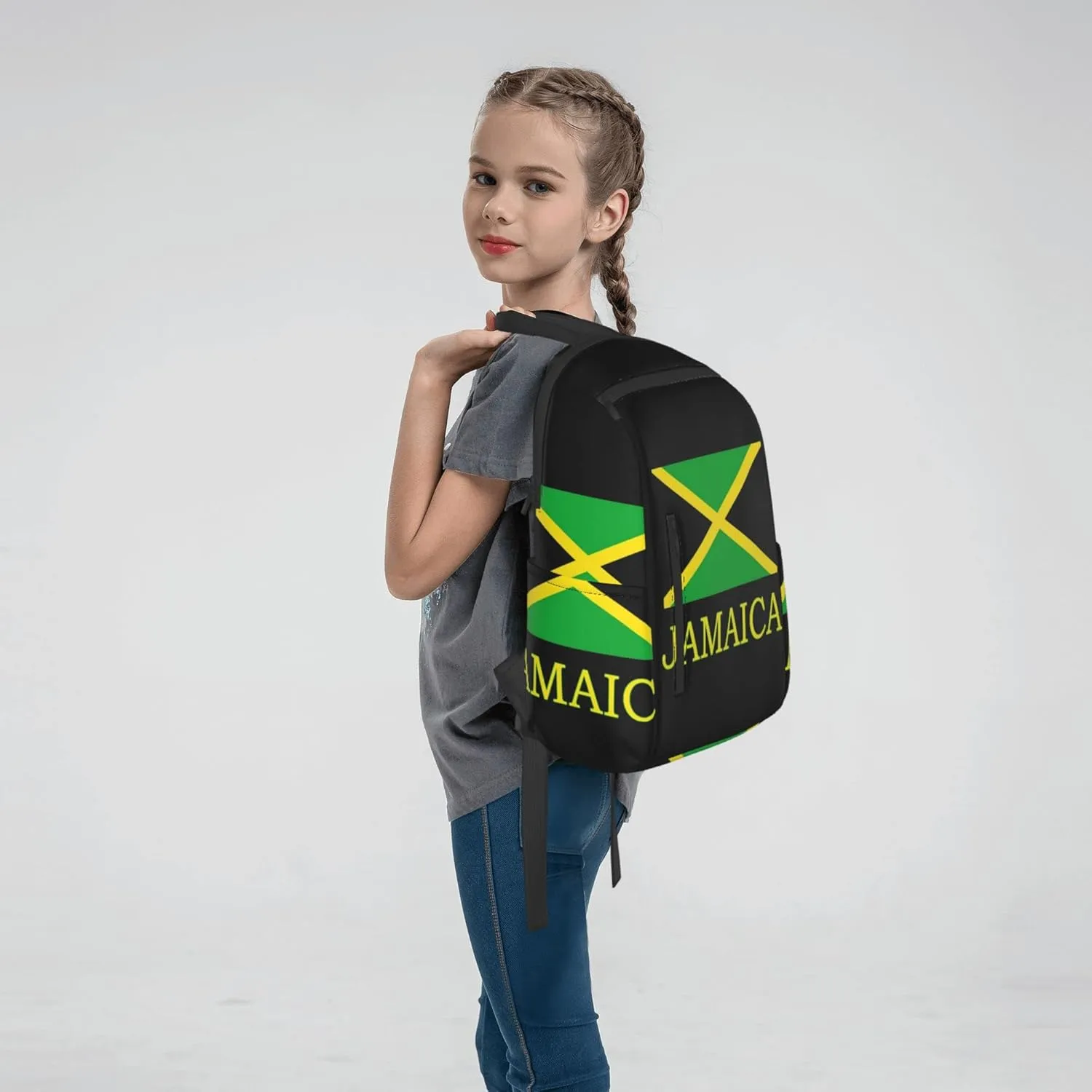 SWEET TANG Jamaican Flag black Backpack Casual Sackpack Beach Bag Daypack Multi-Purpose Women Men Unisex
