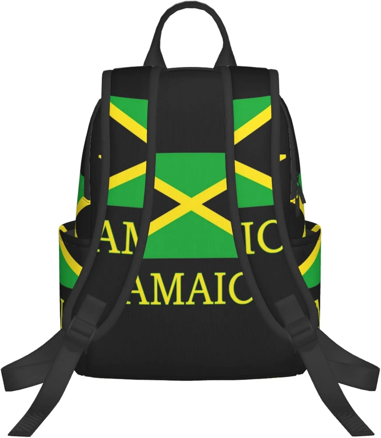 SWEET TANG Jamaican Flag black Backpack Casual Sackpack Beach Bag Daypack Multi-Purpose Women Men Unisex