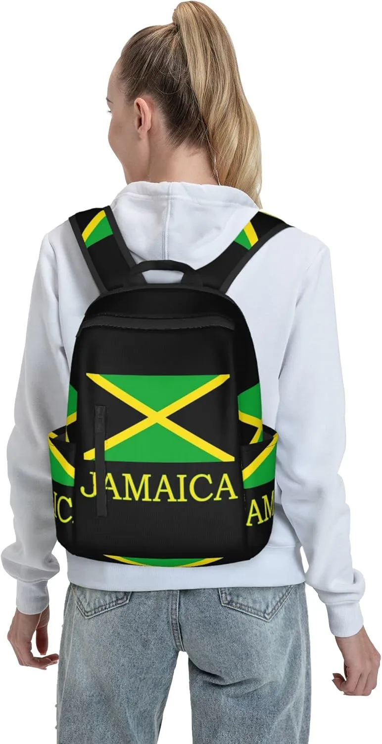 SWEET TANG Jamaican Flag black Backpack Casual Sackpack Beach Bag Daypack Multi-Purpose Women Men Unisex
