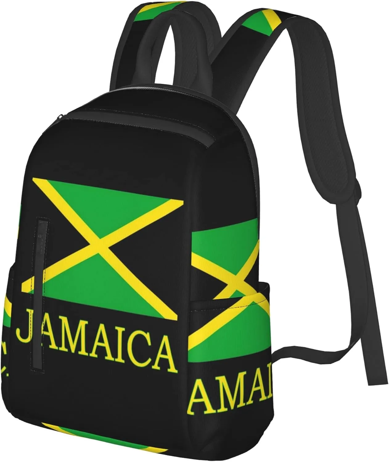 SWEET TANG Jamaican Flag black Backpack Casual Sackpack Beach Bag Daypack Multi-Purpose Women Men Unisex