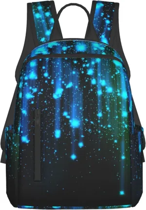 SWEET TANG Travel Laptop Backpack Business Anti Theft Black and Blue Neon Lights Backpack College Computer Bag Gifts for Men & Women