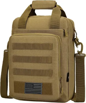 Tactical Messenger Bag, Tactical Briefcase Laptop Bag Heavy Duty MOLLE Shoulder Pack Handbag for Men(Patch Included)