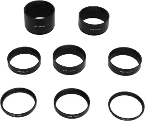 Telescope Extension Tube Set, 8PCS M48 X 0.75 Focal Length Extension Tube Kit 3 5 7 10 12 15 20 30mm Extending Ring for Astronomical Telescope Photography