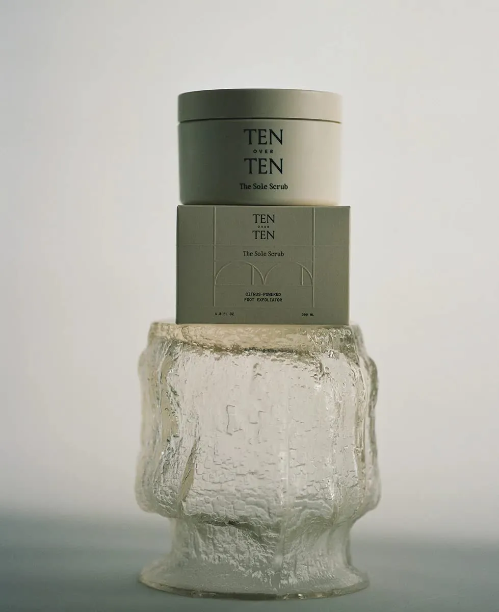 tenoverten - The Sole Scrub Exfoliating Foot Treatment | Clean, Natural, Non-Toxic Hand, Foot   Nail Care (6.8 oz | 200 ml)