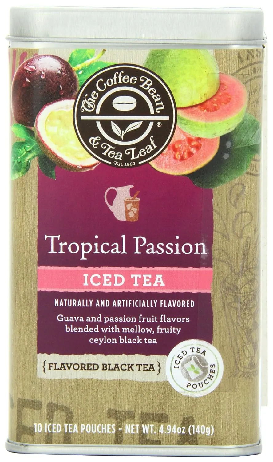 The Coffee Bean and Tea Leaf Iced Tea, Tropical Passion, 10 Count