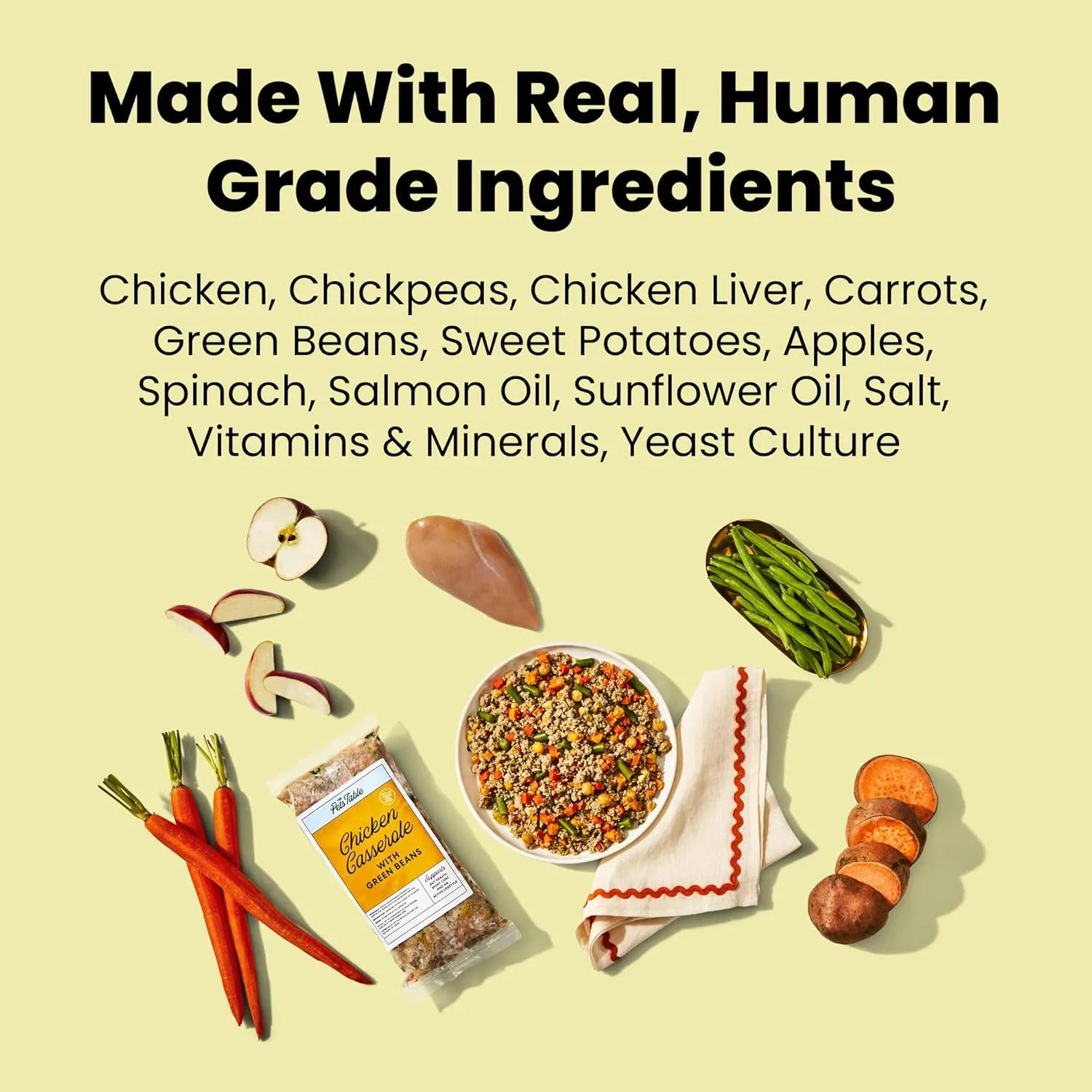 The Pets Table Human-Grade Variety Pack Fresh Dog Food, Complete Meal or Dog Food Topper, 6 Count of 15 to 17-oz Pouches, 5.9lbs