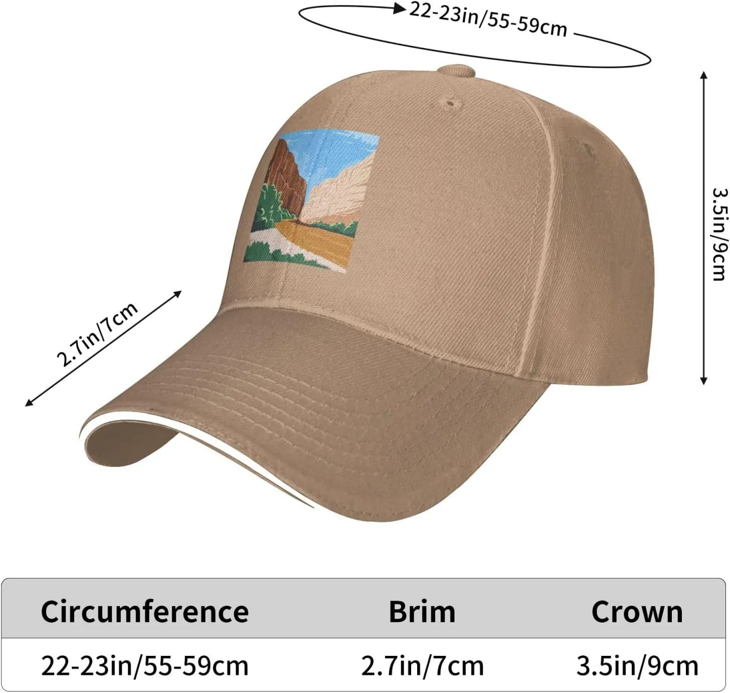The River Under The Cliff Baseball Cap for Men Women Adjustable Funny Dad Hat