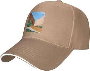 The River Under The Cliff Baseball Cap for Men Women Adjustable Funny Dad Hat