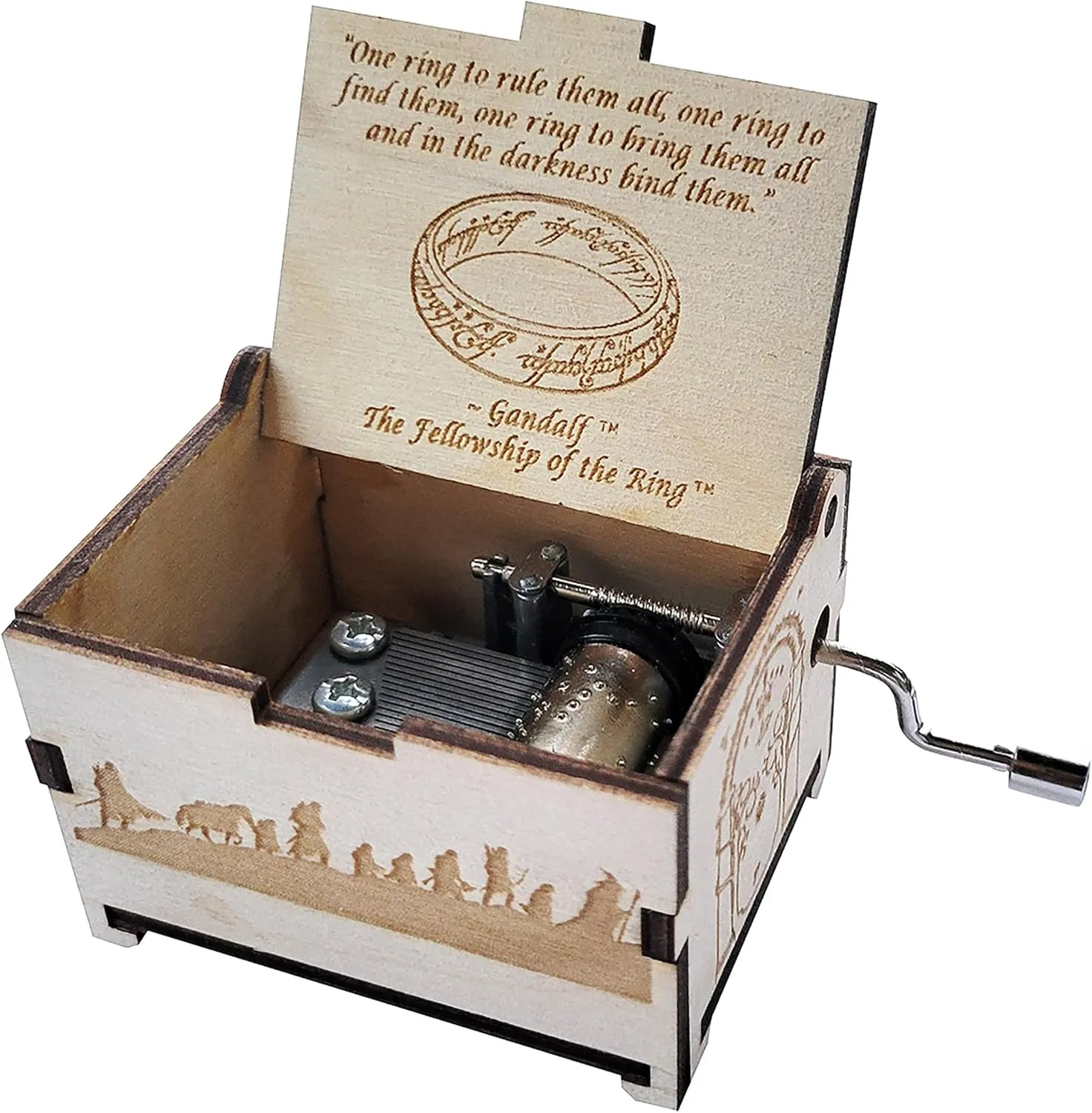 TheLaser'sEdge Lord of The Rings Mini Music Box, with “The Breaking of The Fellowship” Song, Gifts for Women, Birthday, Christmas (Standard)