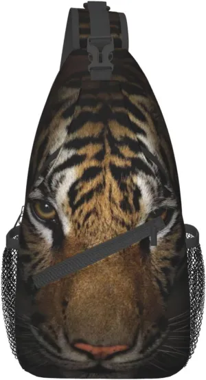 Tiger Crossbody Bag Men Shoulder Bag Backpack Cool Sling Bag Chest Casual Daypack for Outdoor