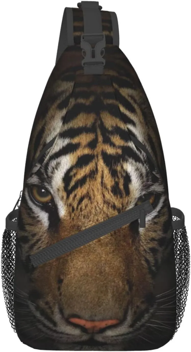 Tiger Crossbody Bag Men Shoulder Bag Backpack Cool Sling Bag Chest Casual Daypack for Outdoor