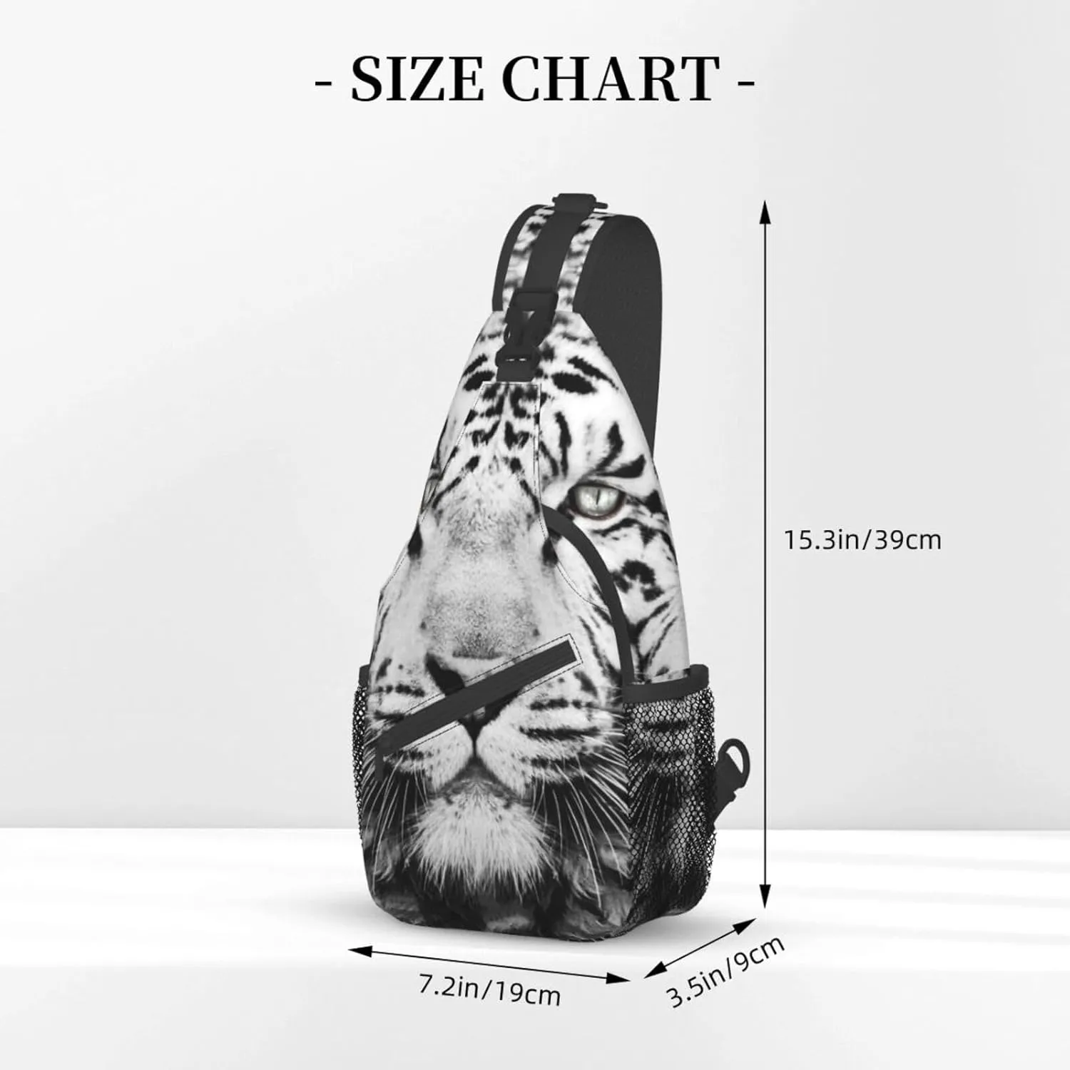 Tiger Crossbody Bag Men Shoulder Bag Backpack Cool Sling Bag Chest Casual Daypack for Outdoor