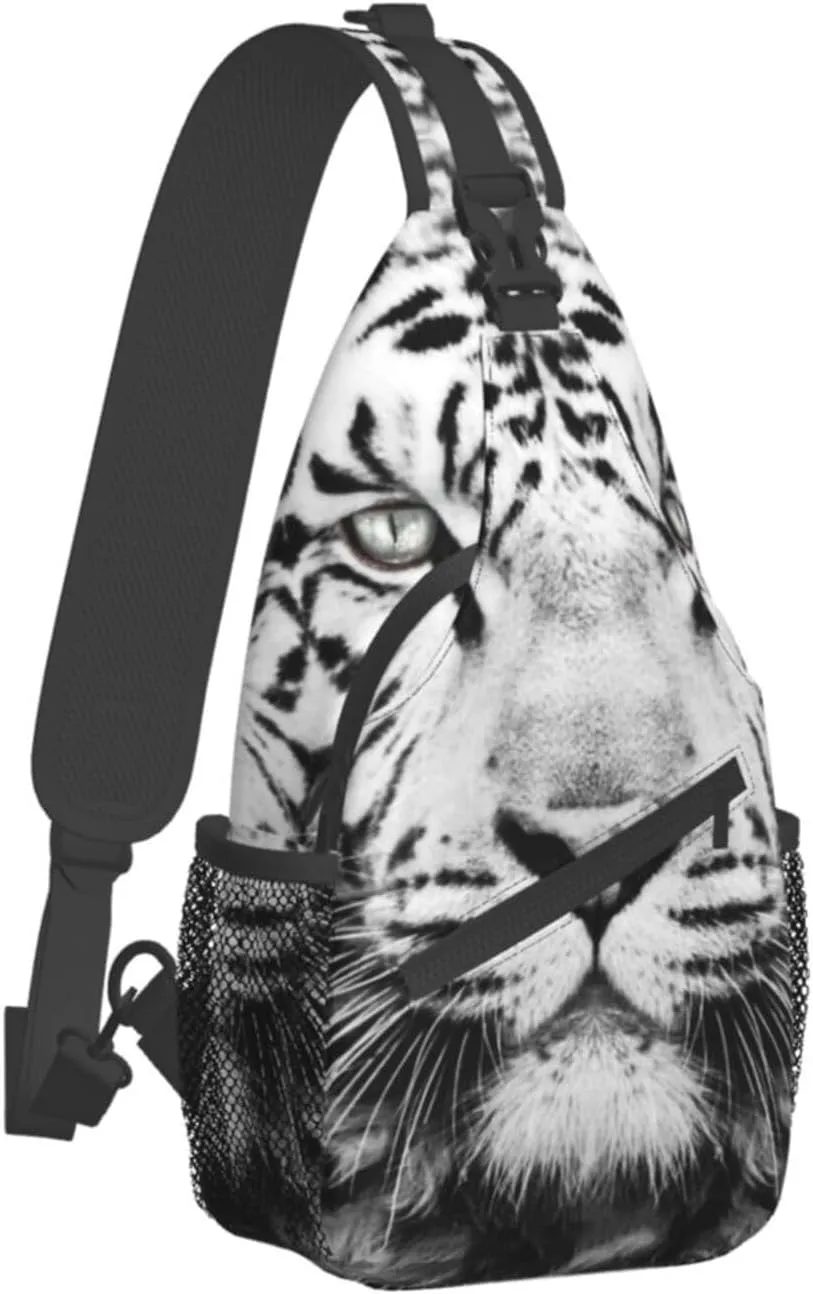 Tiger Crossbody Bag Men Shoulder Bag Backpack Cool Sling Bag Chest Casual Daypack for Outdoor