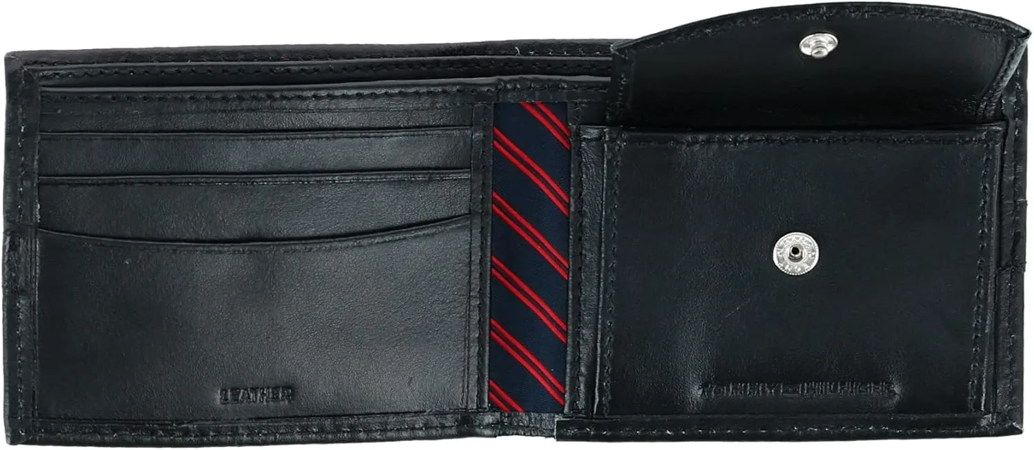 Tommy Hilfiger Men's Classic Bifold Wallet with ID Window and Multiple Card Slots