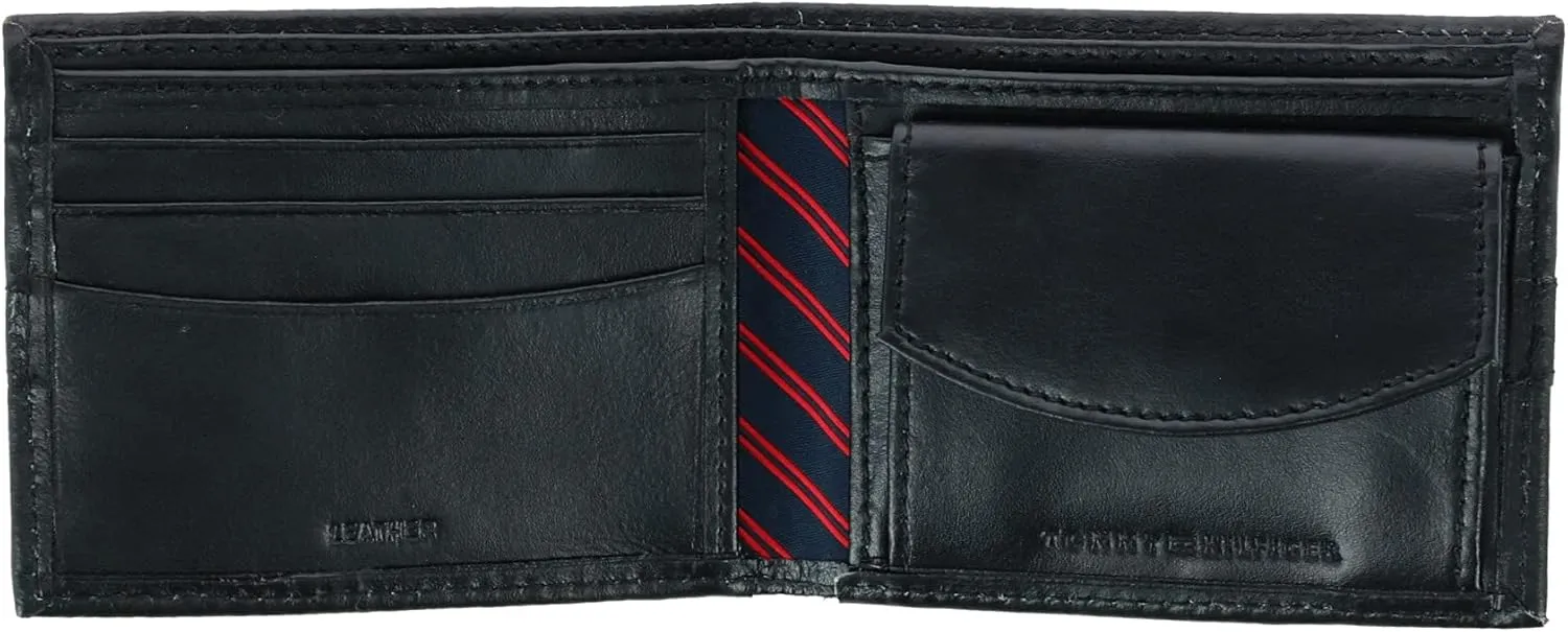 Tommy Hilfiger Men's Classic Bifold Wallet with ID Window and Multiple Card Slots