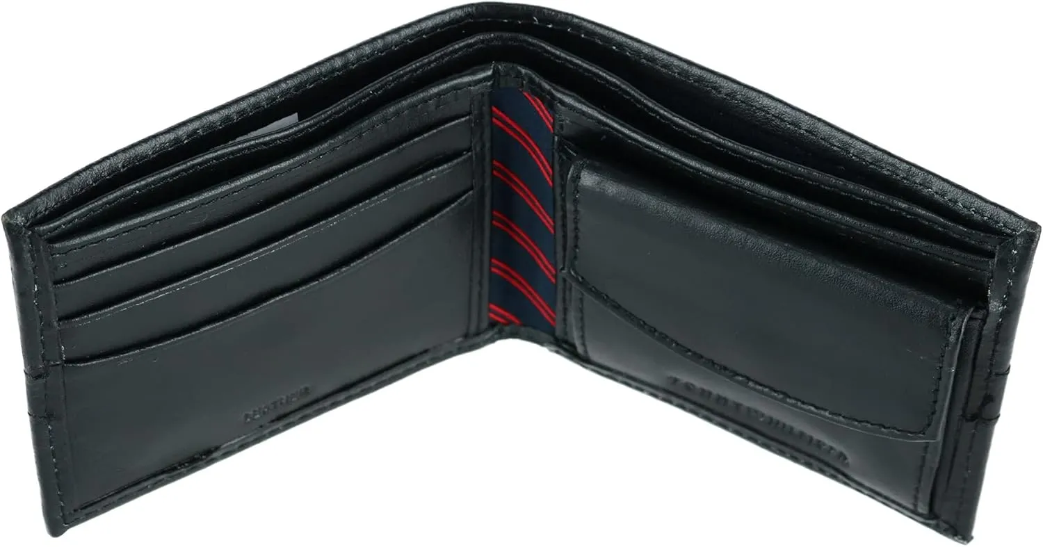 Tommy Hilfiger Men's Classic Bifold Wallet with ID Window and Multiple Card Slots