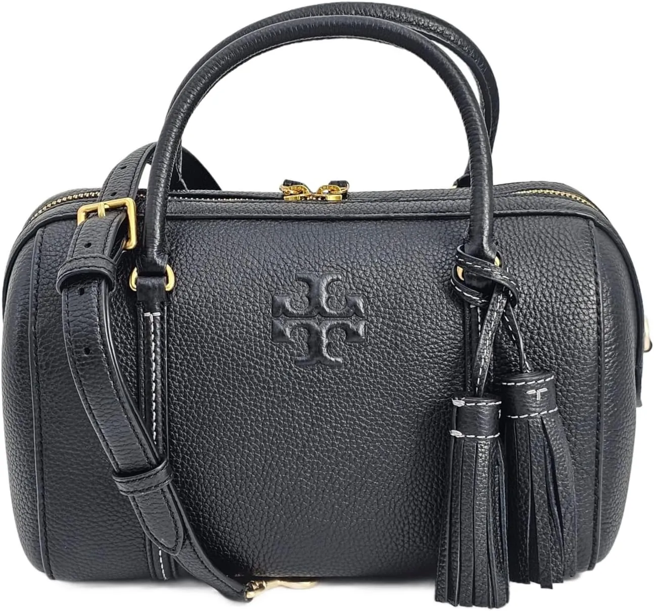Tory Burch 141955 Thea Black With Gold Hardware Women's Small Satchel Bag