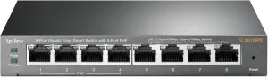 TP-Link TL-SG108PE, 8 Port Gigabit PoE Switch, Easy Smart Managed, 4 PoE  Ports 64W, Plug & Play, Sturdy Metal w/ Shielded Ports, Fanless, QoS, Vlan & IGMP