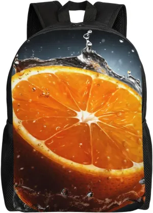 Travel Backpack for Women Men Refreshing Orange Daypack 15 inch Lightweight Computer Bag Casual Back Pack