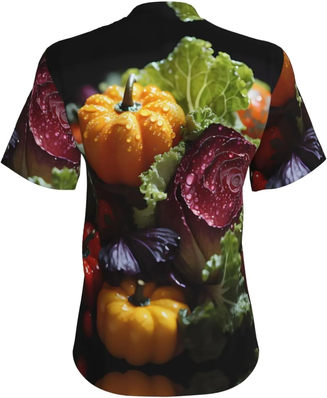 Trendy Women's V-Neck T-Shirt â€“ Classic Fresh Cabbage Print Tee for Work, Daily, Travel, Running, Home Wear