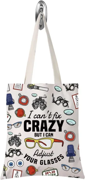 TSOTMO Dispensing Opticians Gift Optometry Gift Eyeglasses Makeup Bag Knowledge Lovers Gifts (YOUR GLASSES tote)
