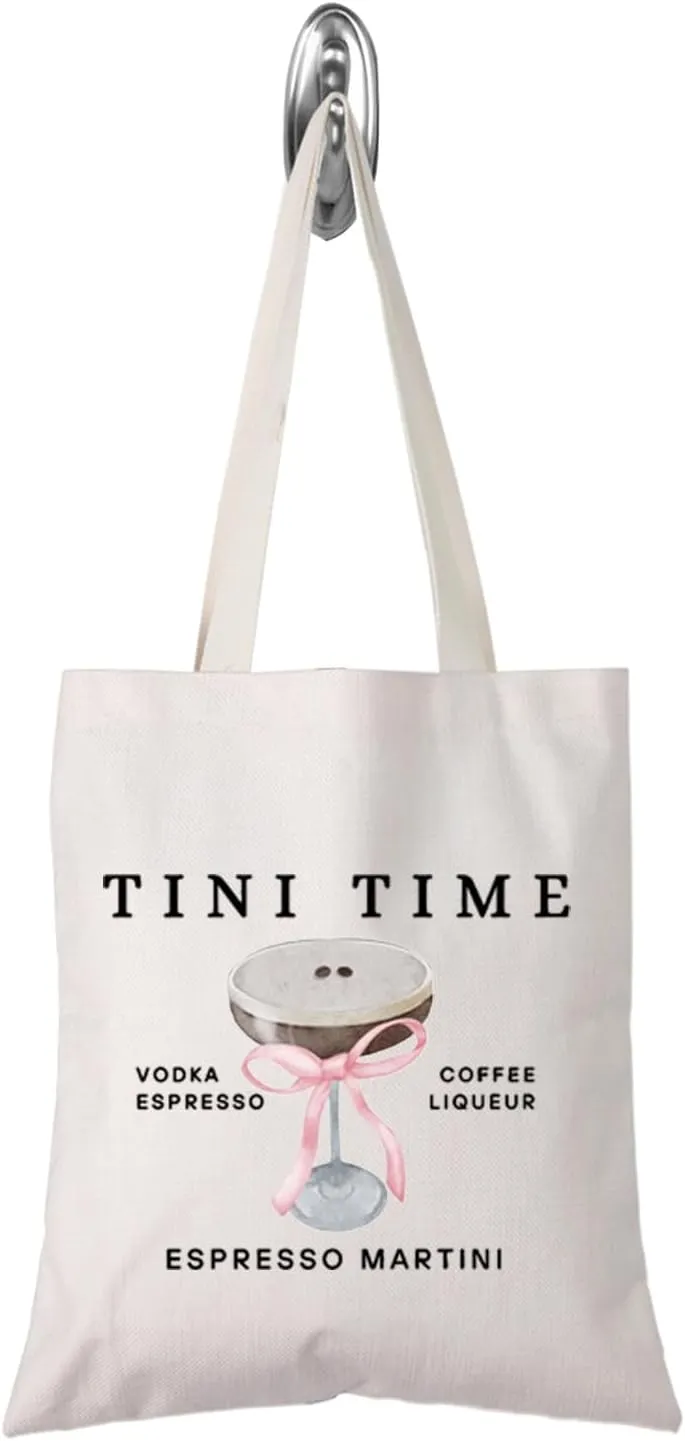 TSOTMO Espresso Martini Makeup Bag - Tini Time Gift Cocktail Alcohol Martini Lovers Zipper Pouch Bag